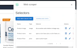 Web Scraper Chrome Extension